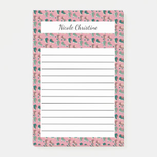 Bloc de notas verde PERSONALIZADO rosa Retro Rolle
