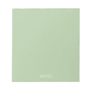 Bloc De Notas verde salvia sólido natural minimalista