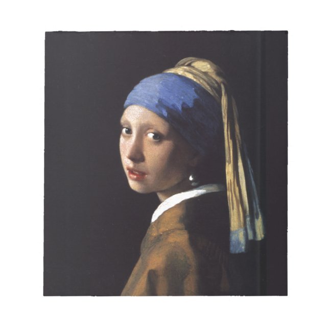 Bloc De Notas Vermeer Chica Pearl Earring Masterpiece Pintura (Frente)