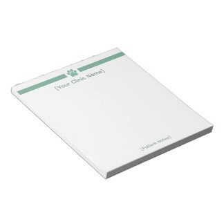 Bloc De Notas Veterinarian Office Notepad | Custom Logo
