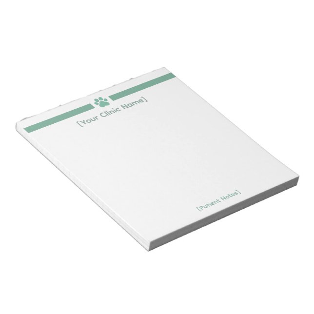 Bloc De Notas Veterinarian Office Notepad | Custom Logo (Lado Derecho)