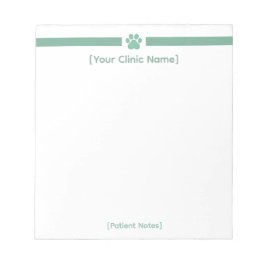 Bloc De Notas Veterinarian Office Notepad | Custom Logo