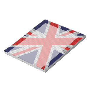 Bloc De Notas Vibrante Union Jack on Carbon Fiber Style Print