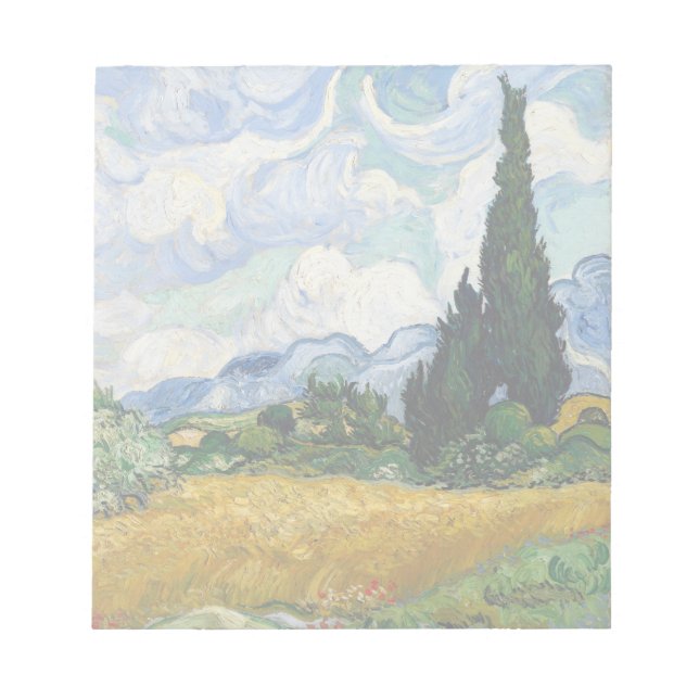 Bloc De Notas Vicente Van Gogh Campo De Trigo Con Cipreses (Frente)