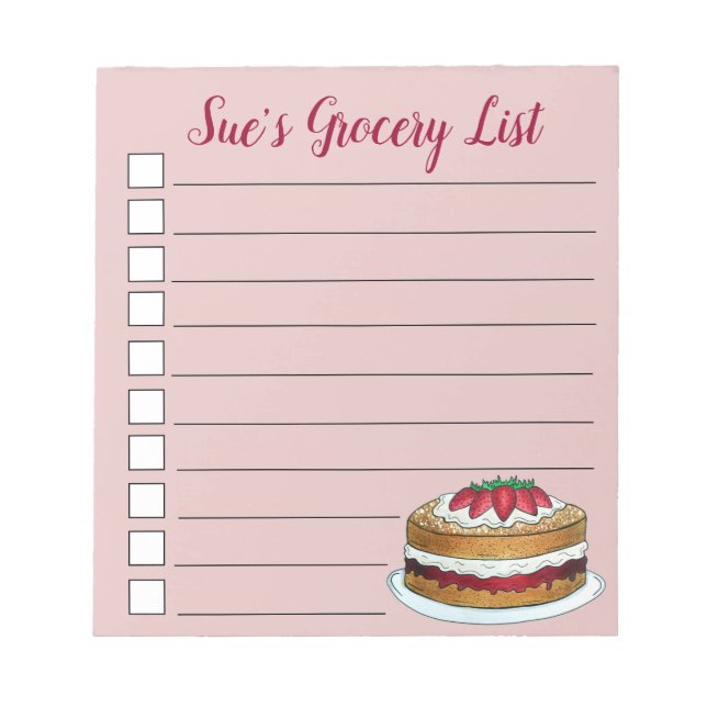 Bloc De Notas Victoria Sandwich Sponge Cake UK Pastelería Britán (Frente)