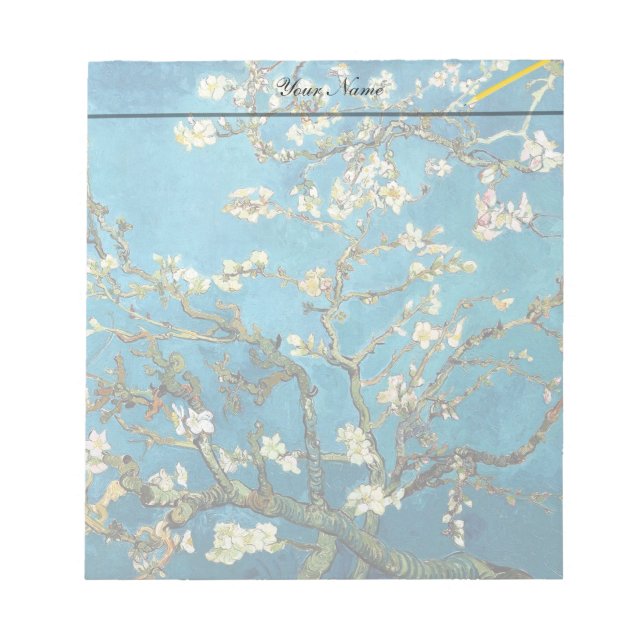 Bloc De Notas Vincent van Gogh, floreciente árbol de almendros (Frente)