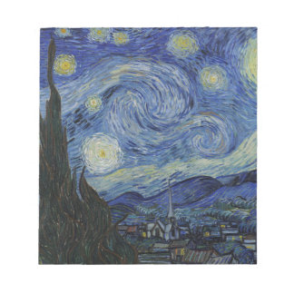 Bloc De Notas Vincent Van Gogh - Noche estrellada. Pintura de ar