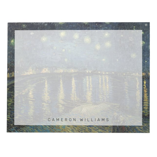 Bloc De Notas Vincent van Gogh | Noche estrellada sobre el Ródan (Frente)