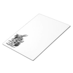Bloc De Notas Vintage Alice en Wonderland Conejo Blanco como her