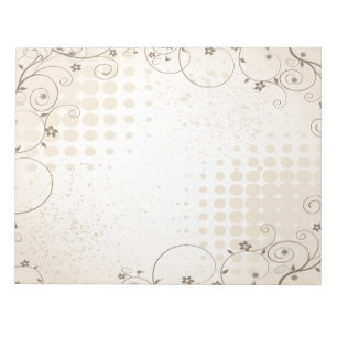 Bloc De Notas Vintage Beige Floral