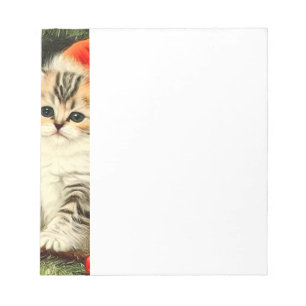 Bloc De Notas Vintage Christmas Kitten