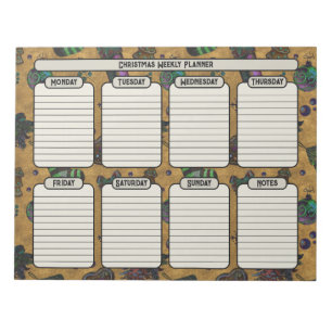 Bloc De Notas Vintage Christmas Weekly Planner Lear