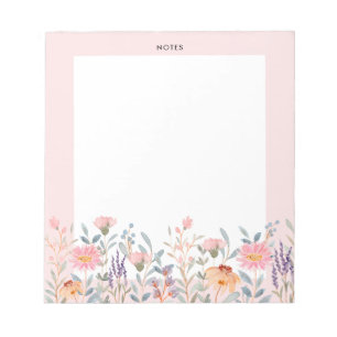Bloc De Notas Vintage colorido Primavera de color floreado