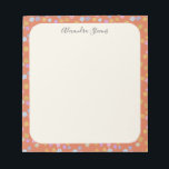 Bloc De Notas Vintage Cottagecore Boho Ditsy Floral Personalizad<br><div class="desc">Notepad personalizada de vintage Cottagecore Boho Ditsy Floral</div>