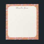 Bloc De Notas Vintage Cottagecore Boho Ditsy Floral Personalizad<br><div class="desc">Notepad personalizada de vintage Cottagecore Boho Ditsy Floral</div>