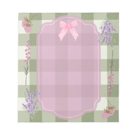 Bloc De Notas Vintage Cottagecore Floral Gingham Strawberries