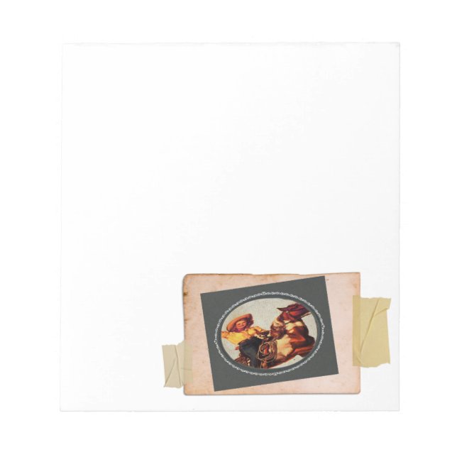 Bloc De Notas Vintage Cowgirl (Frente)
