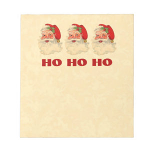 Bloc De Notas Vintage determinado Santa sonriente V01 del regalo