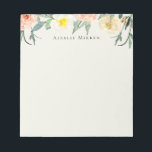 Bloc De Notas Vintage Garden Floral<br><div class="desc">Flores de jardín de color acuático de inspiración vintage y follaje,  tabletas personalizadas.</div>