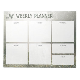 Bloc De Notas Vintage Green Academia Weekly Planner