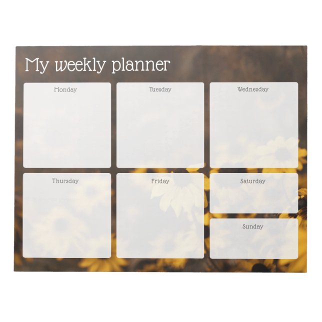 Bloc De Notas Vintage meadow Weekly Planner (Frente)