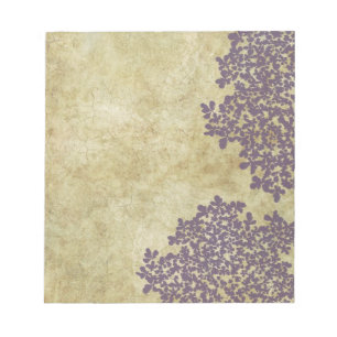 Bloc De Notas Vintage morado floral