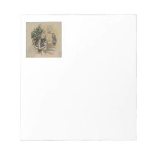 Bloc De Notas Vintage Santa Nieve Árbol de Navidad