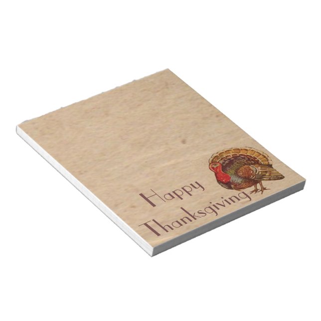 Bloc De Notas Vintage Thankding Turkey Notepad (Lado Derecho)