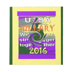 Bloc De Notas Vintage USA Stronger Together Abstract Art Print