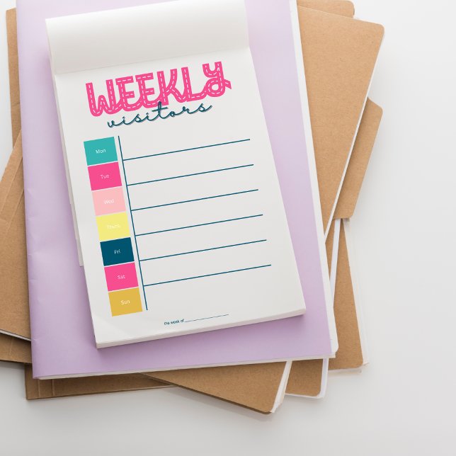 Bloc De Notas Visitantes semanales, cuidado, padres ancianos Not (Subido por el creador)