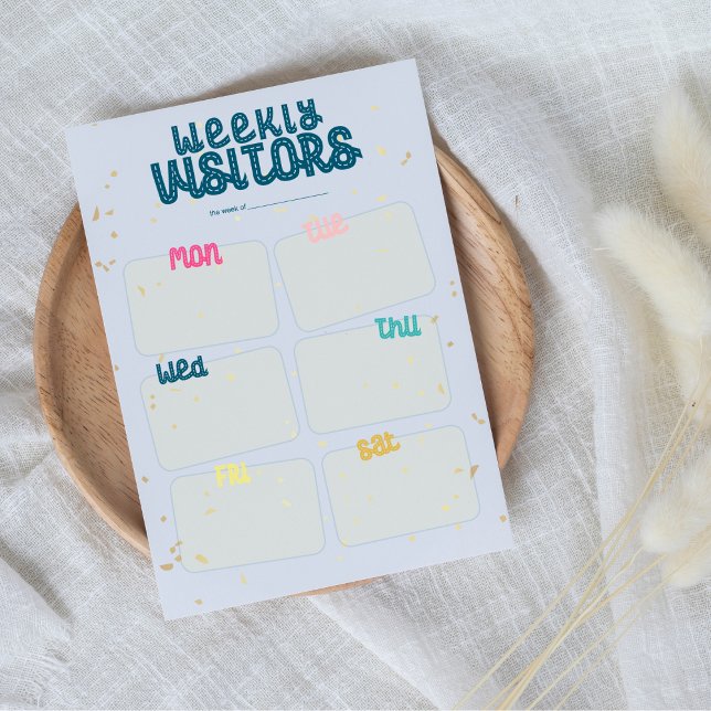 Bloc De Notas Visitantes semanales, cuidado, padres ancianos Not (Subido por el creador)