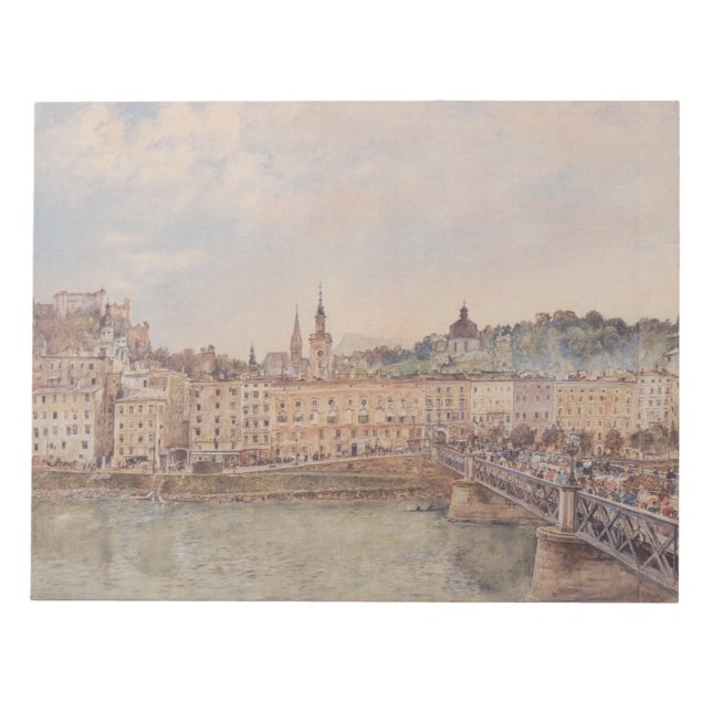Bloc De Notas Vista de Salzburgo (por Rudolf von Alt) (Frente)