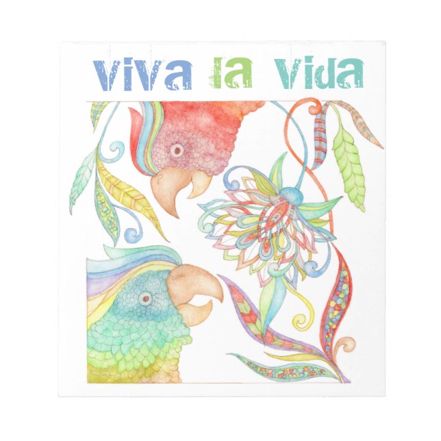 Bloc De Notas Viva la vida con estilo (Frente)