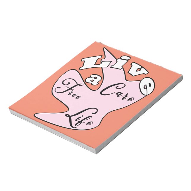 Bloc De Notas Vive una nota de vida libre de cuidado (Lado Izquierdo)