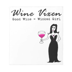 Bloc De Notas Vixen "buen vino del vino = chica travieso "
