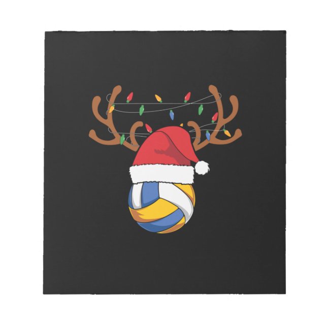 Bloc De Notas Voleibol | Navidades de voleibol (Frente)