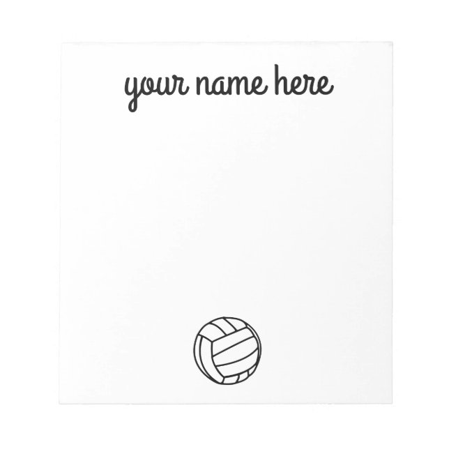 Bloc De Notas Voleibol personalizado Gracias Notepad (Frente)