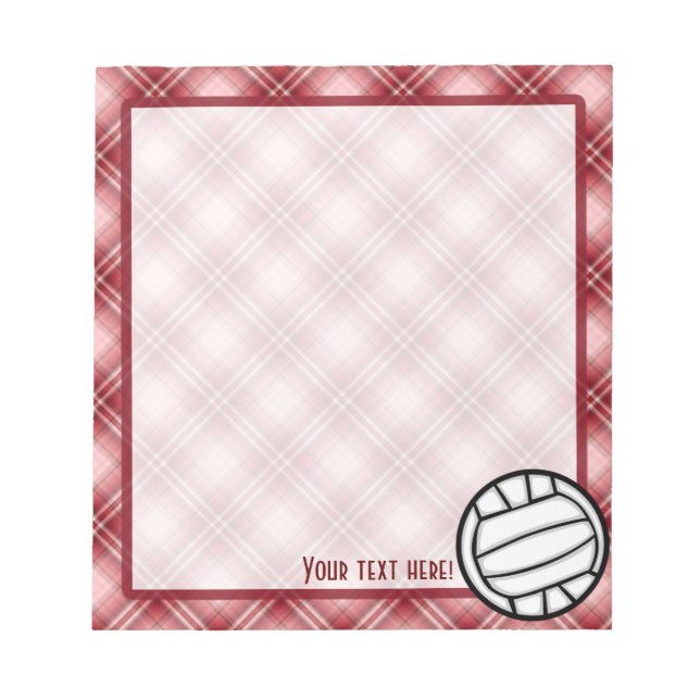 Bloc De Notas Voleibol Red Plaid (Frente)