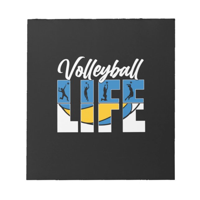 Bloc De Notas Voleibol | Vida útil del voleibol (Frente)