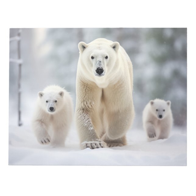 Bloc De Notas Wanding Polar Bear Animal Family (Frente)