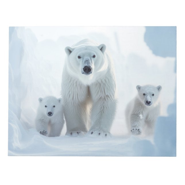 Bloc De Notas Wanding Polar Bear Animal Family (Frente)