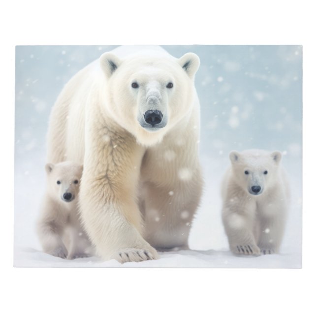 Bloc De Notas Wanding Polar Bear Animal Family (Frente)