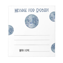 Bloc De Notas Watercolor Discoball Birthday time capsule message