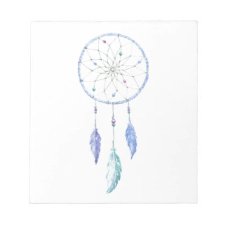 Bloc De Notas Watercolor Dreamcatcher con 3 plumas