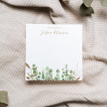Bloc De Notas Watercolor Eucalyptus Greenery Personalizado<br><div class="desc">Crea tu propio bloc de notas de color de agua personalizado para el eucalipto verde con tu nombre personalizado.</div>