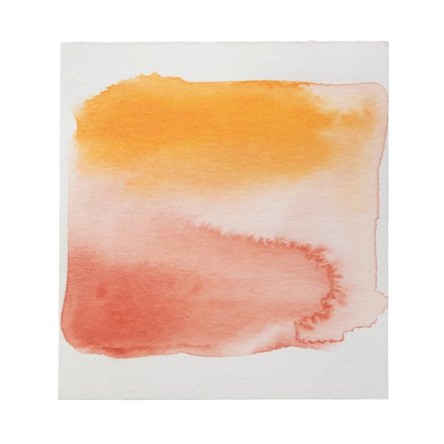 Bloc De Notas Watercolor Horizons Naranja Brown Notepad (Frente)