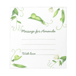 Bloc De Notas Watercolor Pea birthday time capsule message