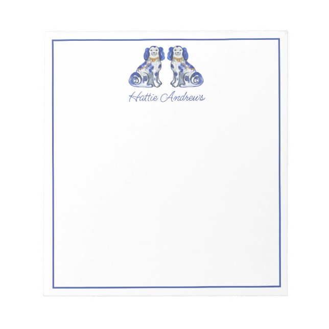 Bloc De Notas Watercolor Staffordshire Dogs (Frente)