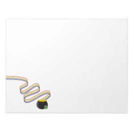 Bloc De Notas Wavy Rainbow Stripes Leading to Pot of Gold