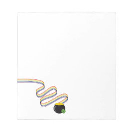 Bloc De Notas Wavy Rainbow Stripes Leading to Pot of Gold